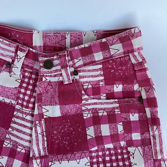 Vintage 90s High Waist Abstract Print Shorts - Picture 4 of 8